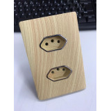 Conjunto Tomada Dupla 10A 4X2  - Novara Especiais Maple